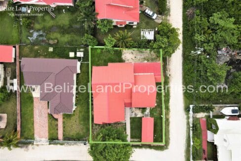 Aerial-Photo-of-Home-in-Palm-Grove-Estate-for-sale-in-Belize-City-